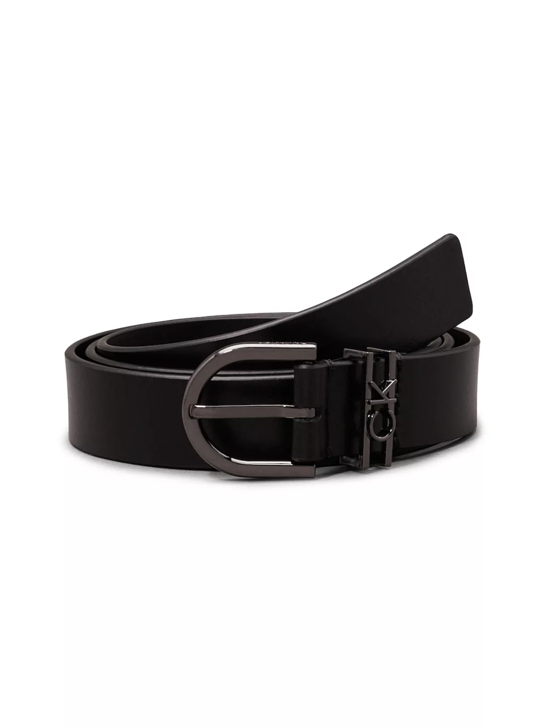 Calvin Klein Ledergürtel "CK LOOP RND BUCKLE BELT 2.5CM", mit Logoprägung günstig online kaufen