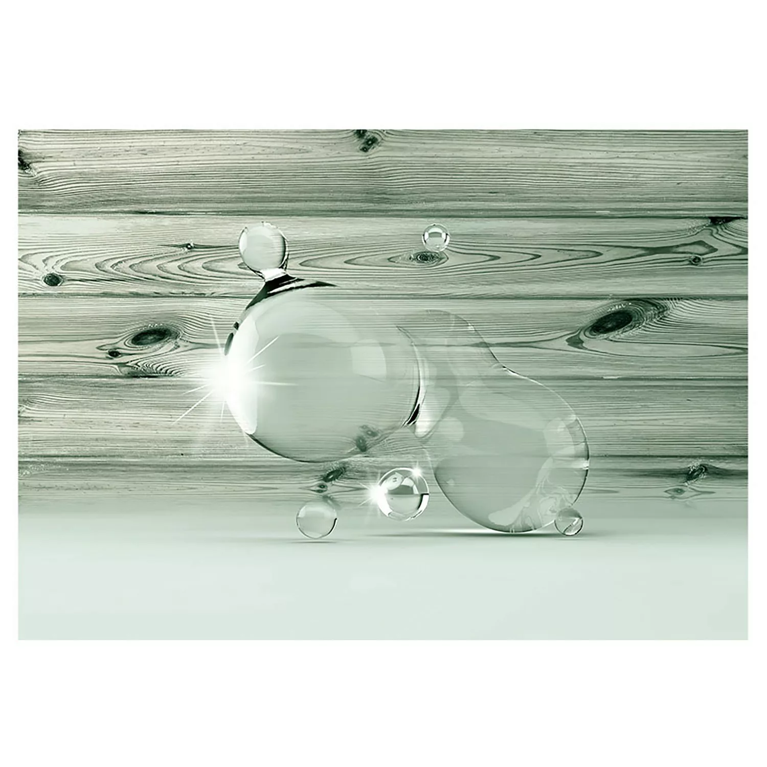 home24 Artgeist Vliestapete Beauty in Drops of Water Premium Vlies Grau Rec günstig online kaufen