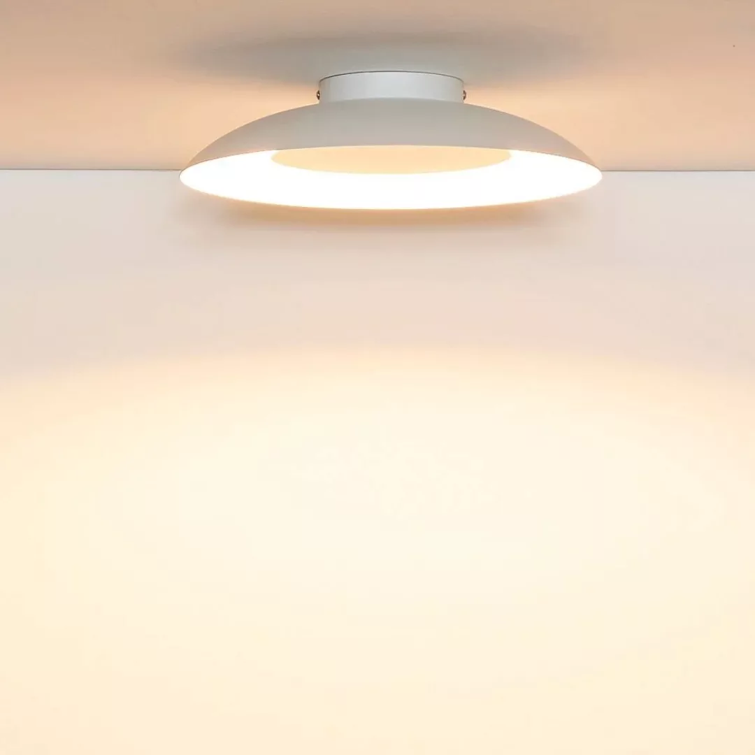 Runde Deckenleuchte Foskal in weiß, inkl. LED, Ø 345 mm günstig online kaufen