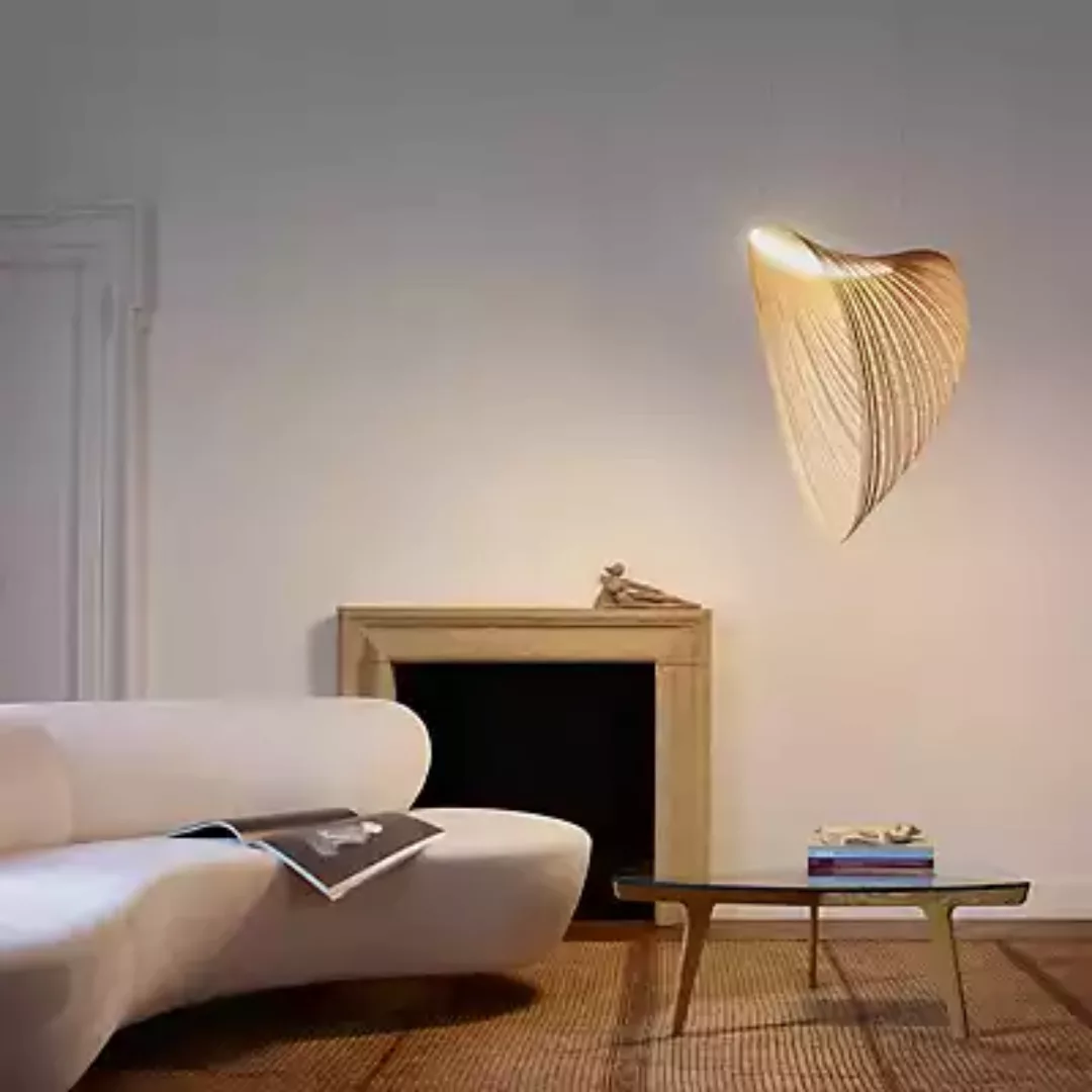 Luceplan Illan LED-Holzhängelampe dimmbar Ø 80 cm günstig online kaufen