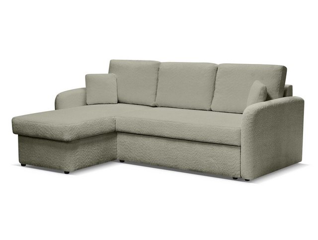 Furnix Ecksofa BASILICET Couch in L-Form Schlaffunktion Bettkästen Kissen e günstig online kaufen