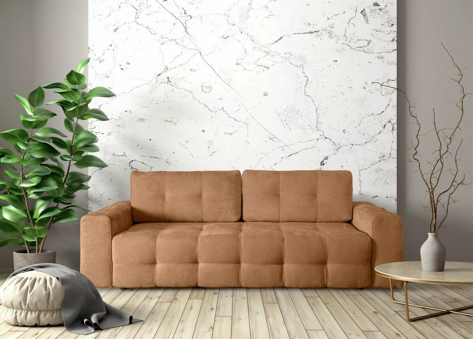 Fun Möbel Sofa Schlafsofa Designersofa Sofa 3-Sitzer ARIELLE, inkl. 2 Rücke günstig online kaufen