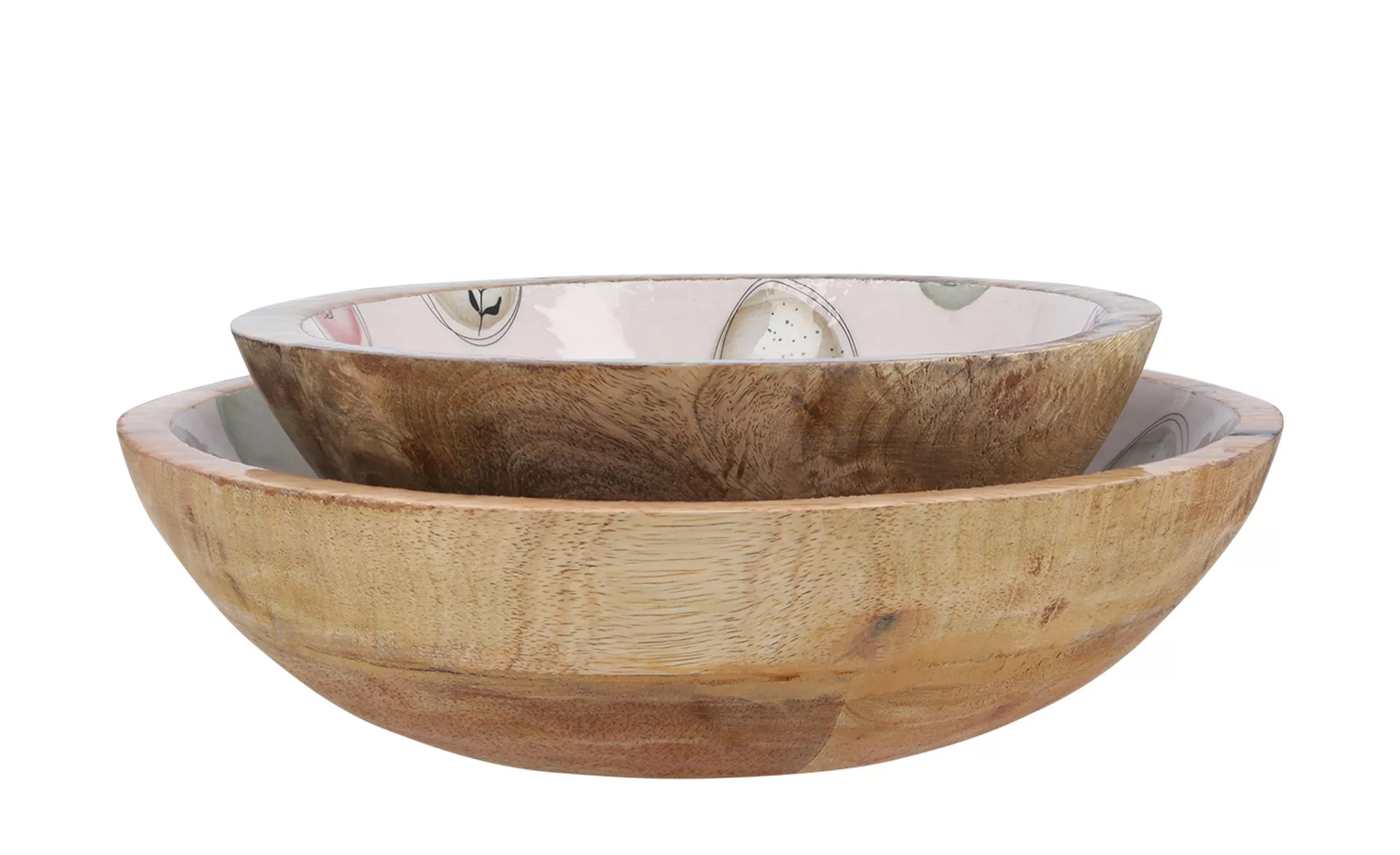 Deko Schalen, 2er Set  Ostereier ¦ rosa/pink ¦ Holz ¦ Maße (cm): H: 6,5  Ø: günstig online kaufen