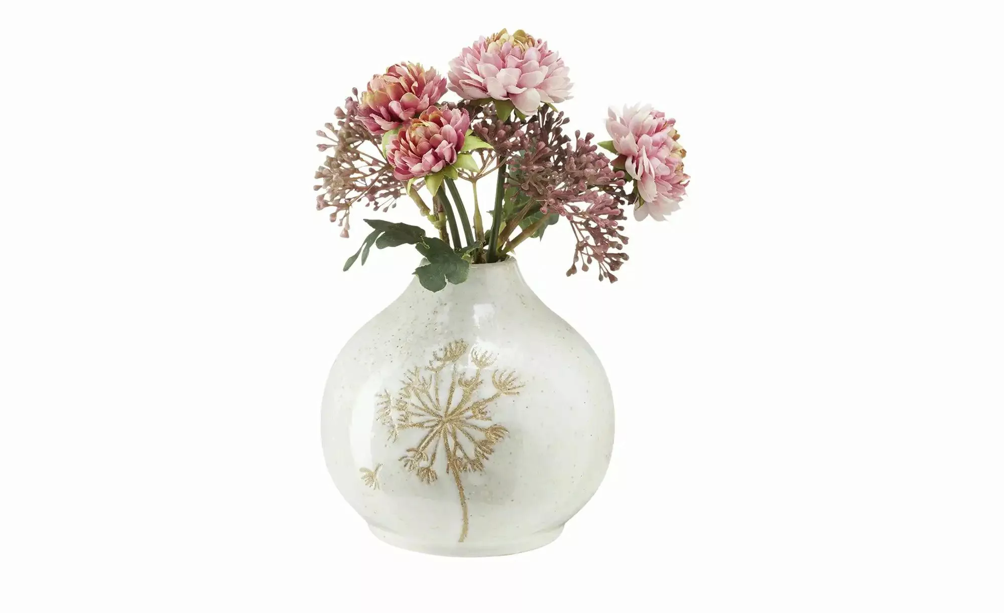 Vase ¦ beige ¦ Steinzeug ¦ Maße (cm): H: 11  Ø: 11 Accessoires > Vasen - Hö günstig online kaufen