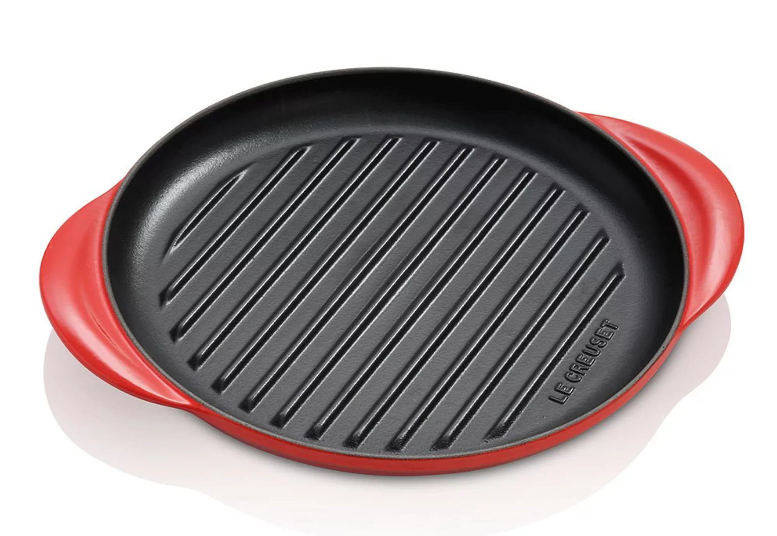 Le Creuset Grillplatte Rund Gusseisen Kirschrot 25cm günstig online kaufen