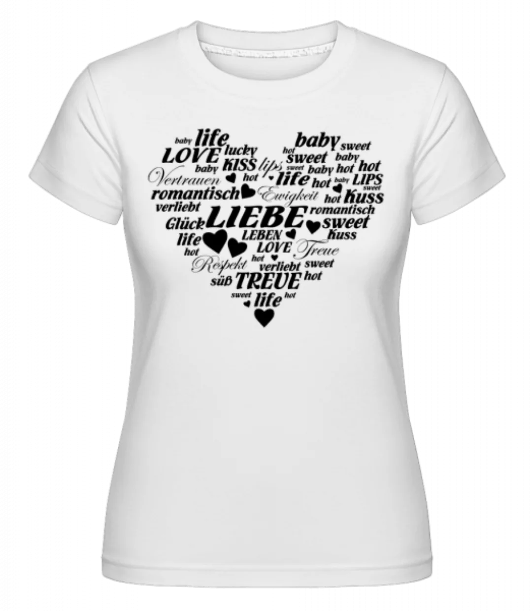 Herz Voller Wörter · Shirtinator Frauen T-Shirt günstig online kaufen
