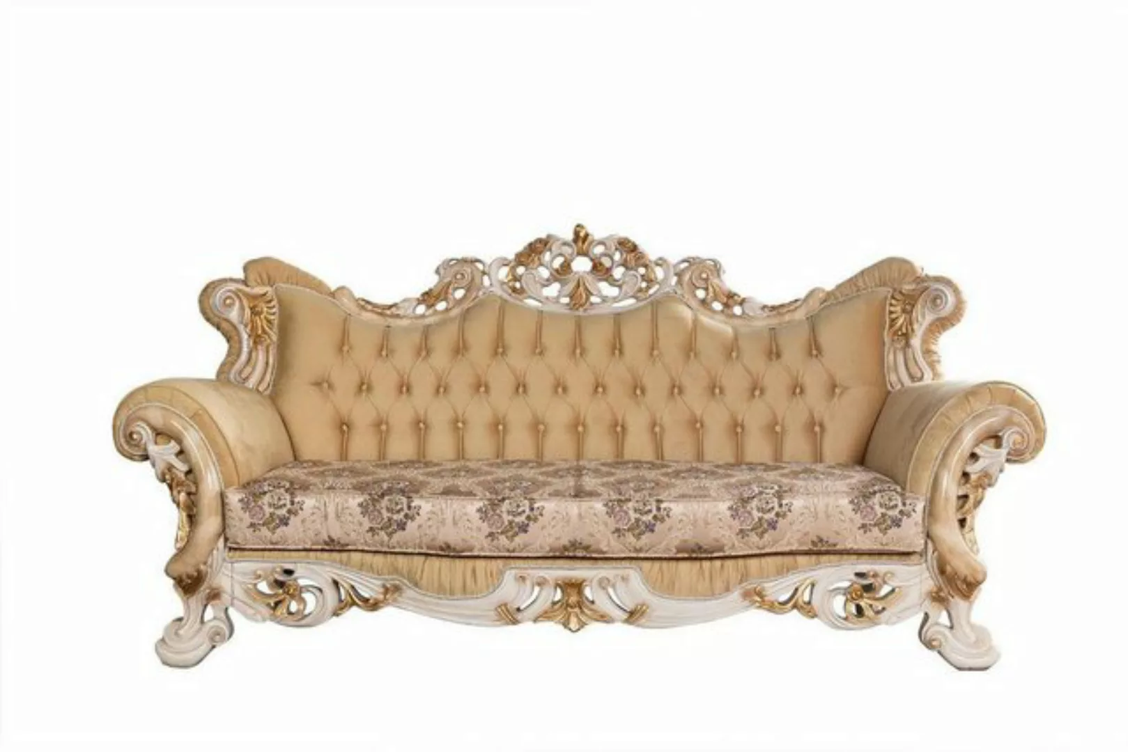 Xlmoebel Sofa Barock Sofa Chesterfield in Dreisitzer Ausführung mit Stoffbe günstig online kaufen