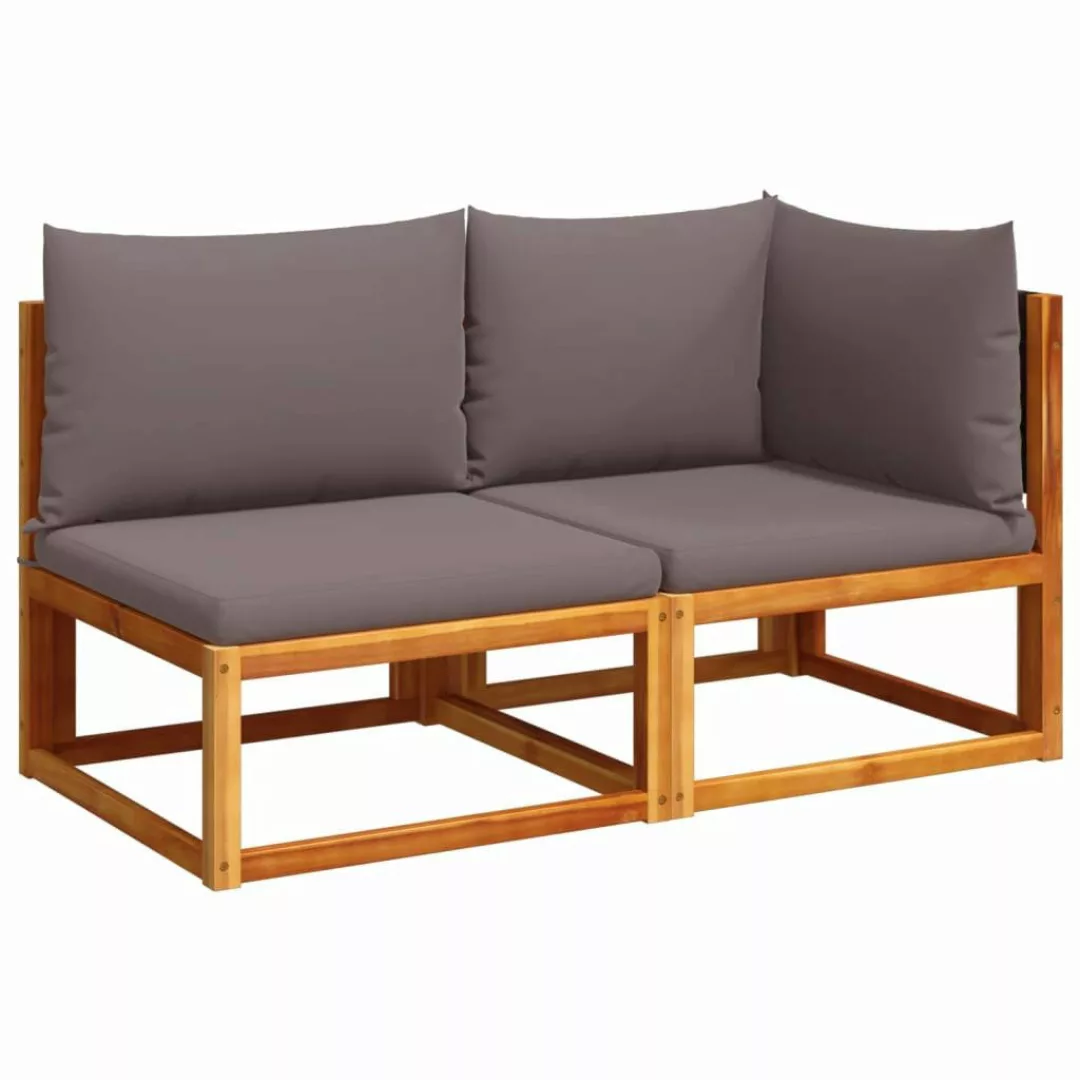 vidaXL Loungesofa Gartensofa mit Kissen 2-Sitzer günstig online kaufen