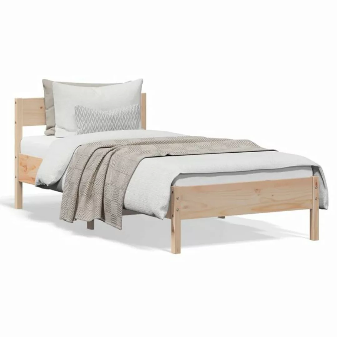 vidaXL Bett Massivholzbett ohne Matratze 75x190 cm Kiefernholz günstig online kaufen