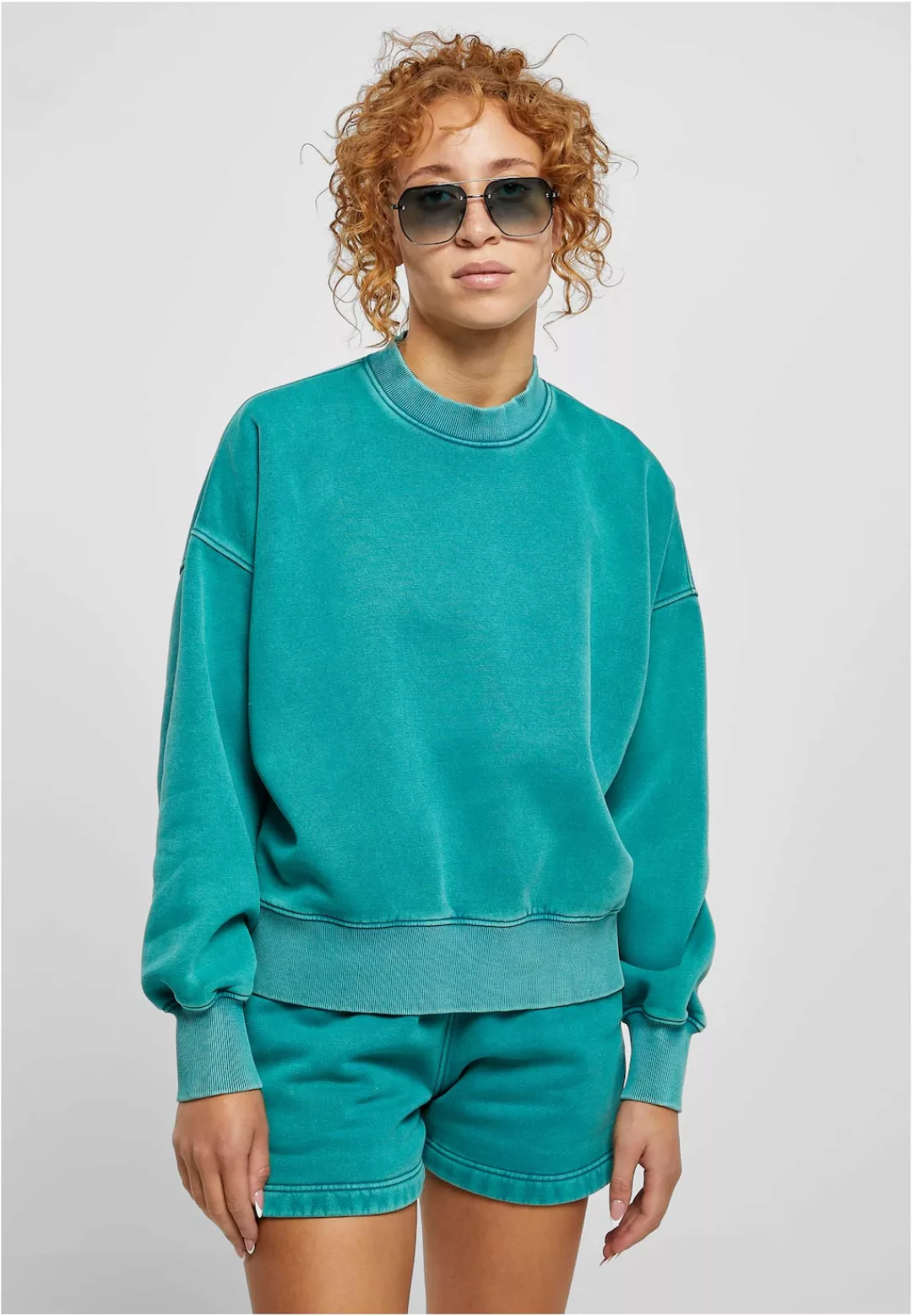 URBAN CLASSICS Sweater "Damen Ladies Oversized Stone Washed Crewneck", (1 t günstig online kaufen
