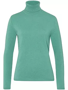 Rollkragen-Pullover aus Schurwolle und Kaschmir include grün günstig online kaufen