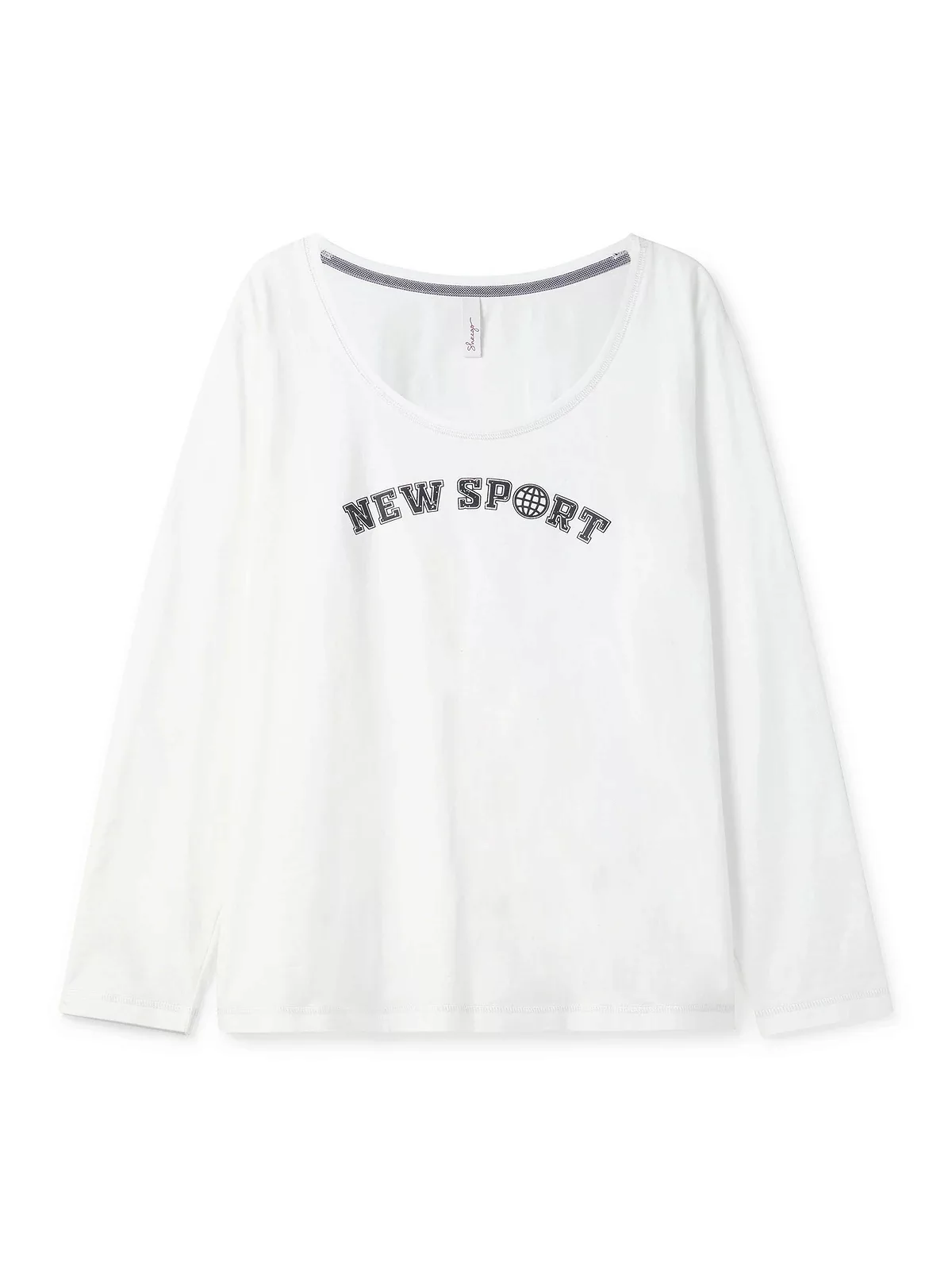 Sheego Langarmshirt "Große Größen", mit Frontdruck im College-Stil günstig online kaufen