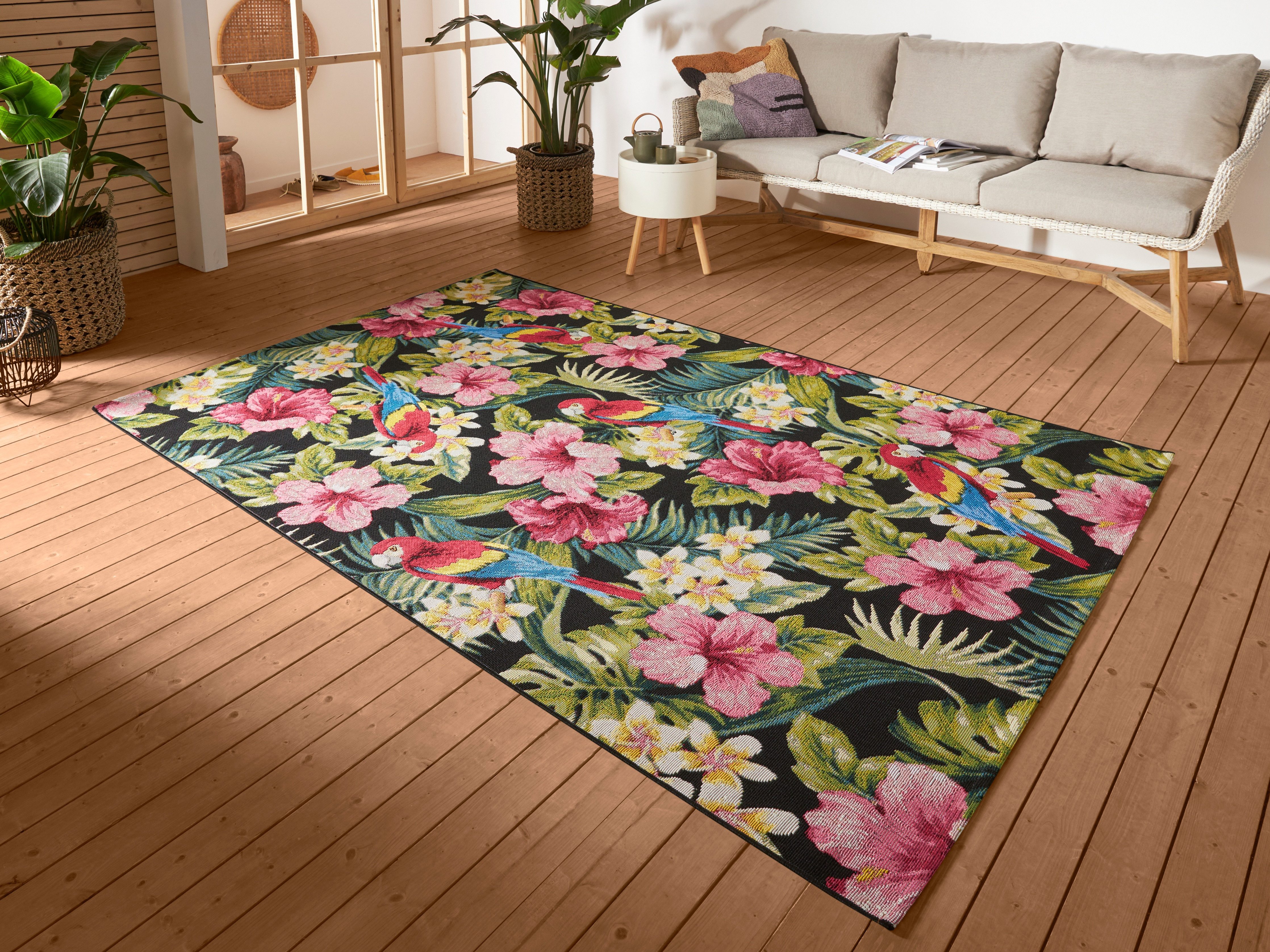 HANSE Home Outdoorteppich »Tropical Feeling«, rechteckig, 3 mm Höhe, In-& O günstig online kaufen