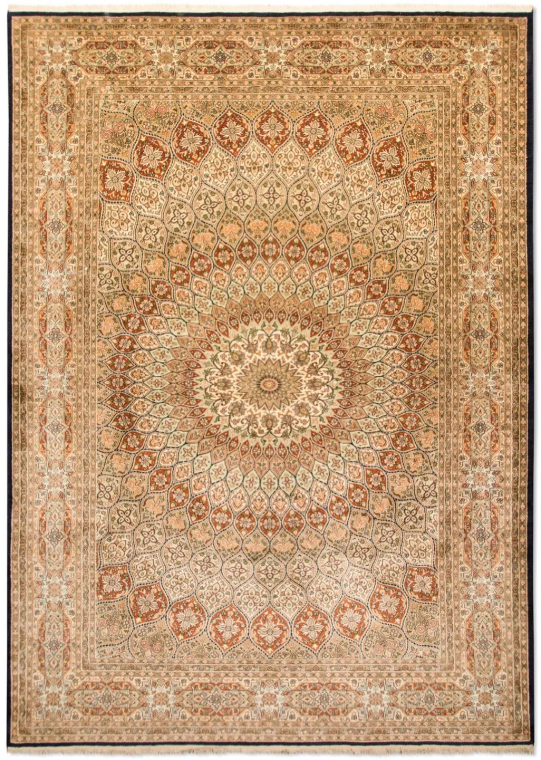 morgenland Teppich »Kaschmir Seide Teppich handgeknüpft mehrfarbig«, rechte günstig online kaufen