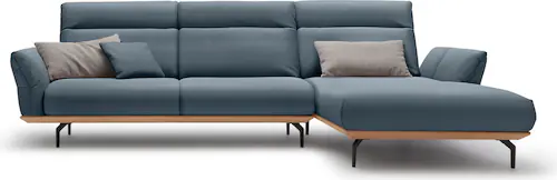 Creation BY ROLF BENZ Ecksofa »CR.460«, Sockel in Eiche, Winkelfüße in Umbr günstig online kaufen