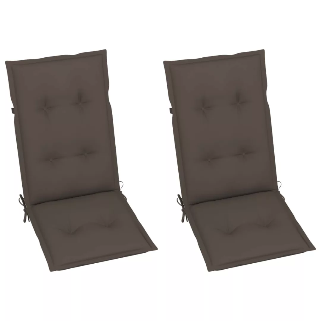 Gartenstuhlauflagen 2 Stk. Taupe 120x50x7 Cm günstig online kaufen