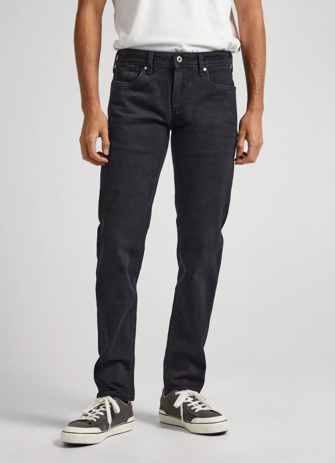 Pepe Jeans Herren Jeans Hatch - Slim Fit - Schwarz - Black Stone Wash günstig online kaufen