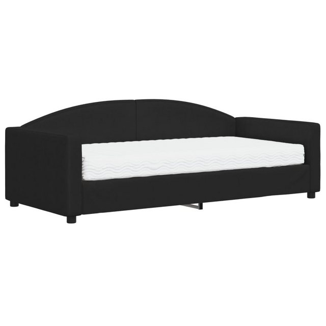 vidaXL Gästebett Gästebett Tagesbett mit Matratze Schwarz 90x190 cm Stoff B günstig online kaufen