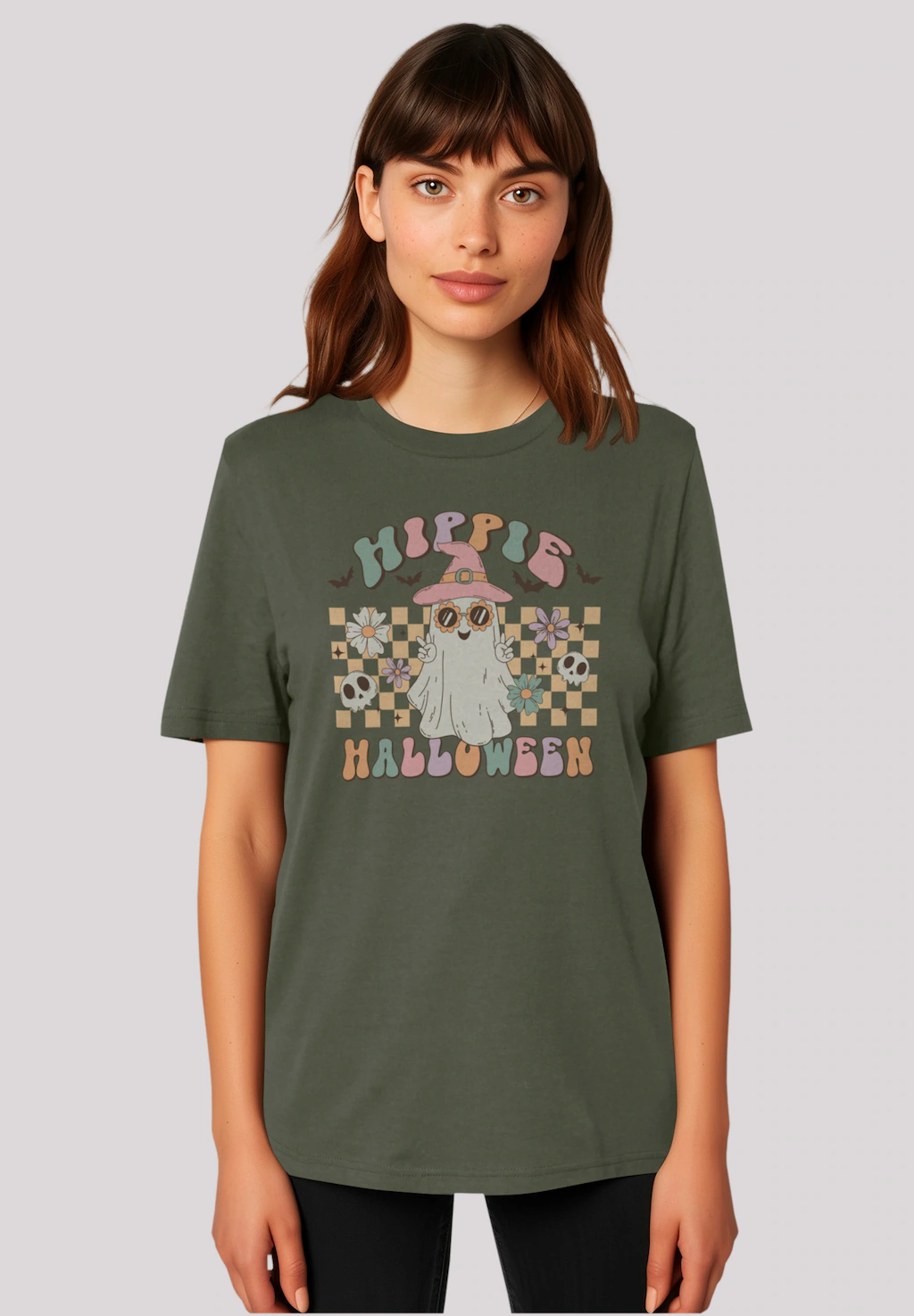 F4NT4STIC T-Shirt "Retro Halloween Hippie Halloween", Premium Qualität günstig online kaufen