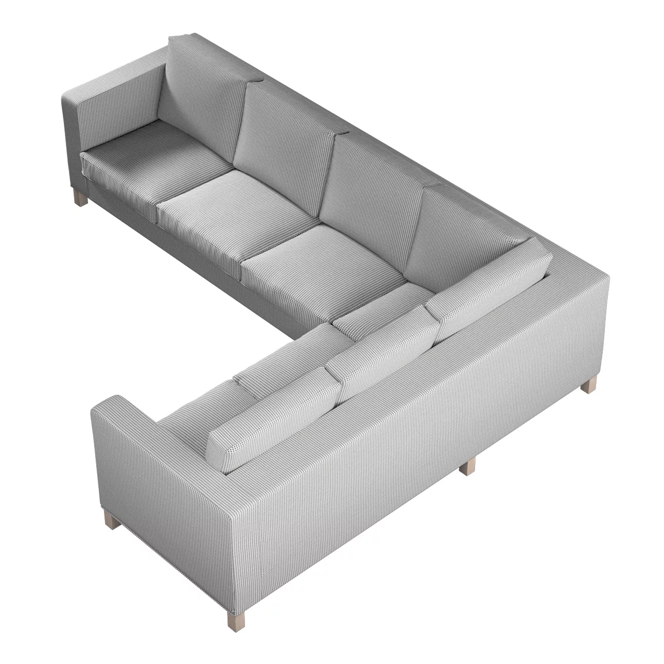 Bezug für Karlanda Sofa Ecke links, schwarz-beige, 36cm x 30cm x 50cm, Livi günstig online kaufen