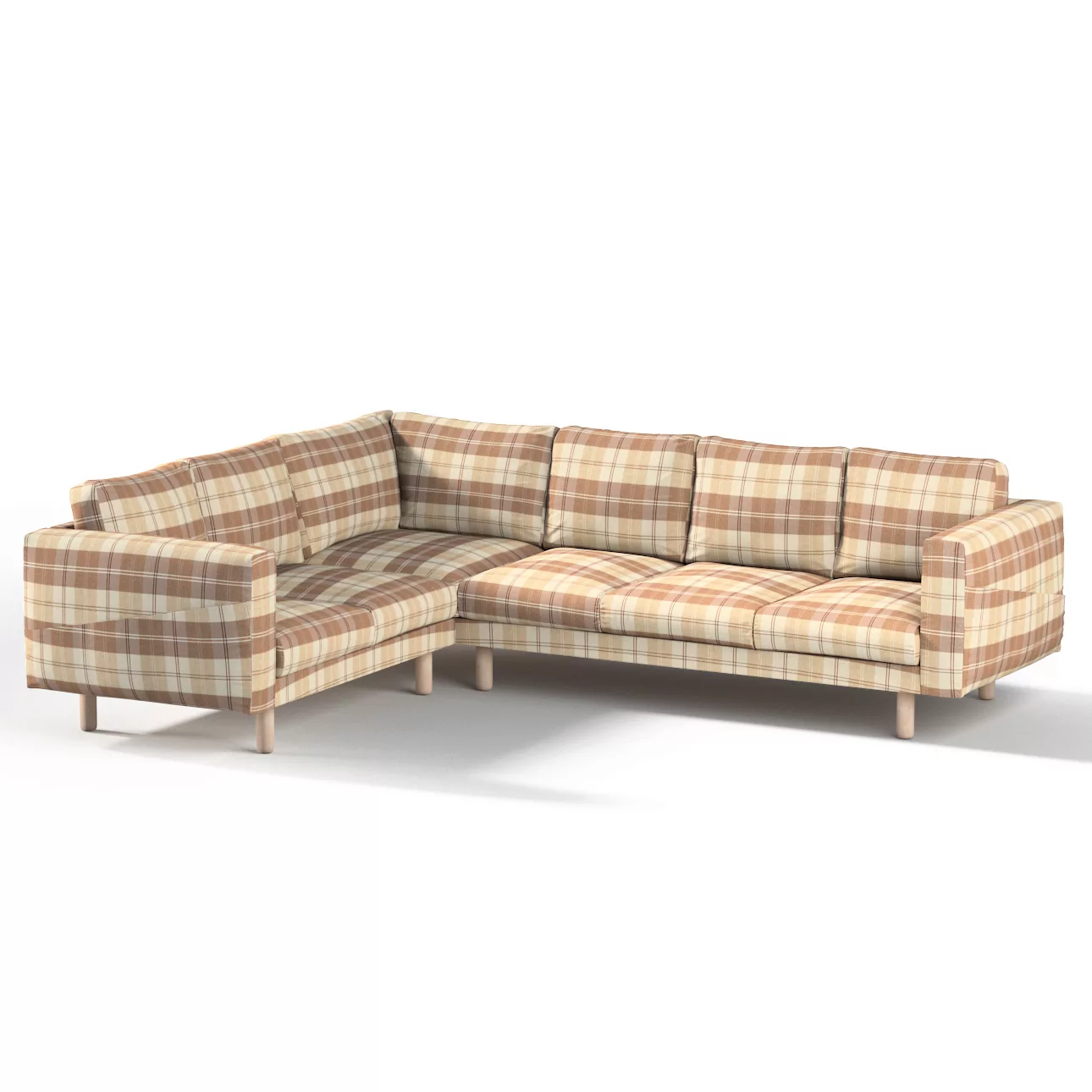 Bezug für Norsborg 5-Sitzer Ecksofa, braun-beige, Norsborg 5-Sitzer Ecksofa günstig online kaufen