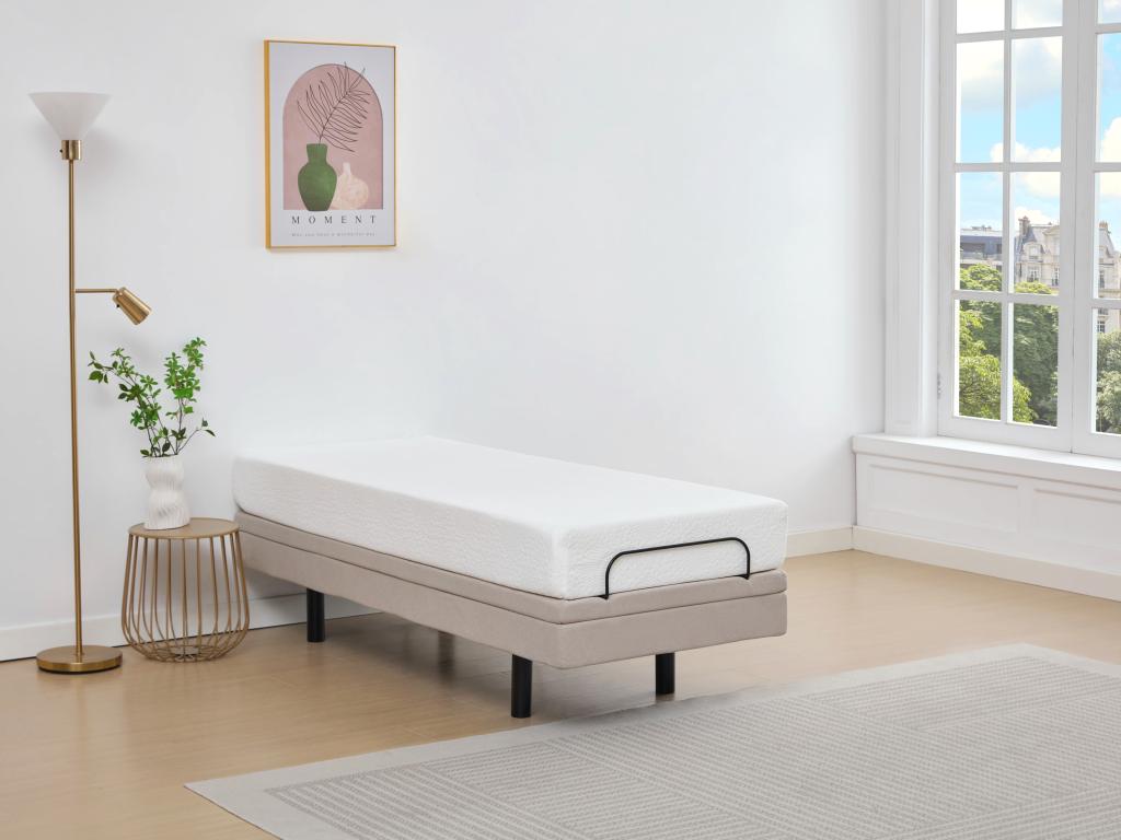 Dekoratives Bettgestell mit elektrischer Relaxfunktion - 80 x 200 cm - Stof günstig online kaufen