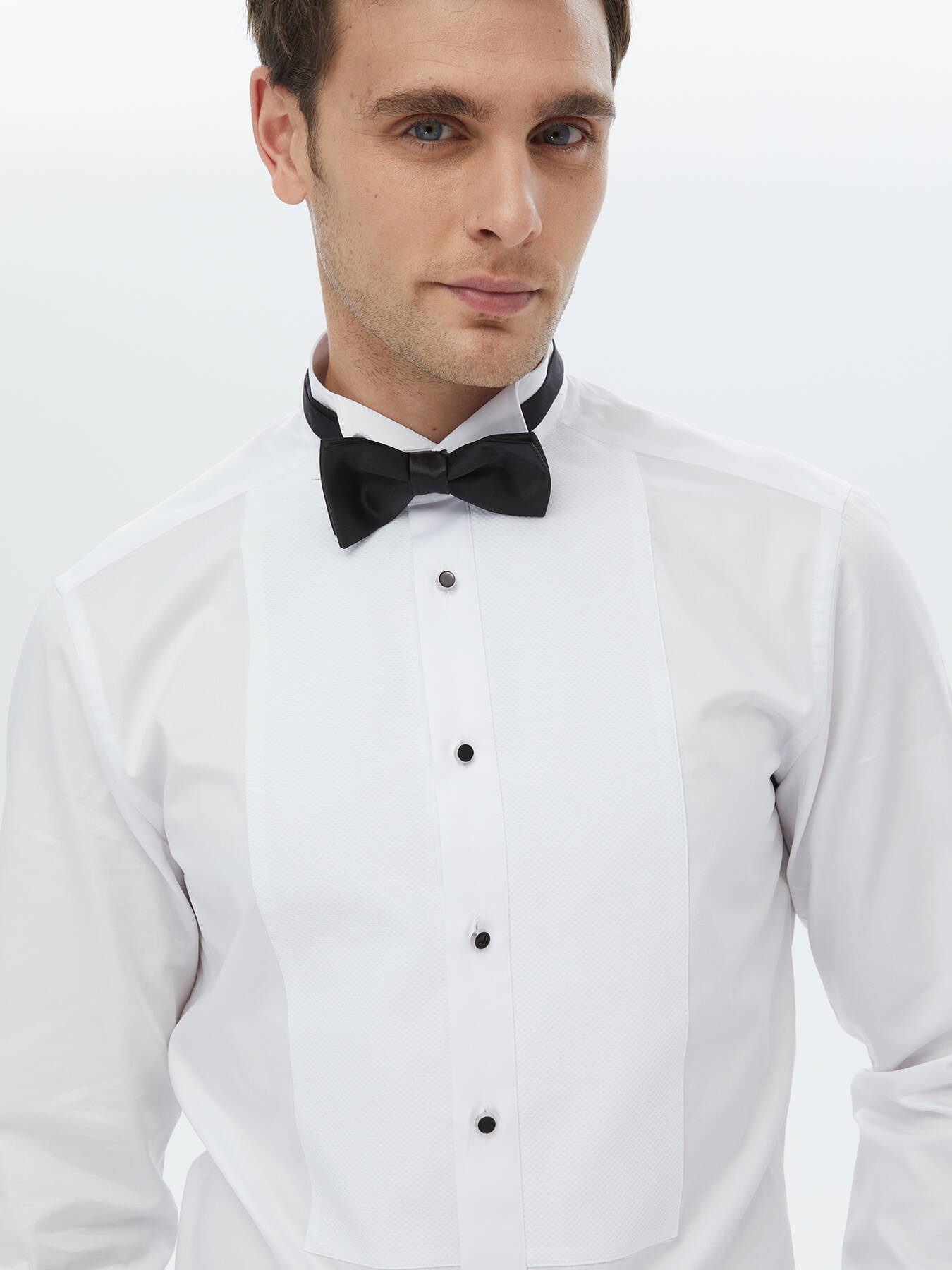 KİP Langarmhemd Weißes Slim Fit Doppel-Manschetten günstig online kaufen