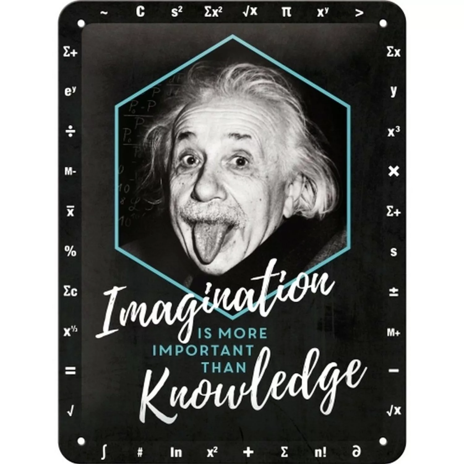 Nostalgic-Art Blechschild 15x20 cm - Einstein - Imagination & Knowledge günstig online kaufen