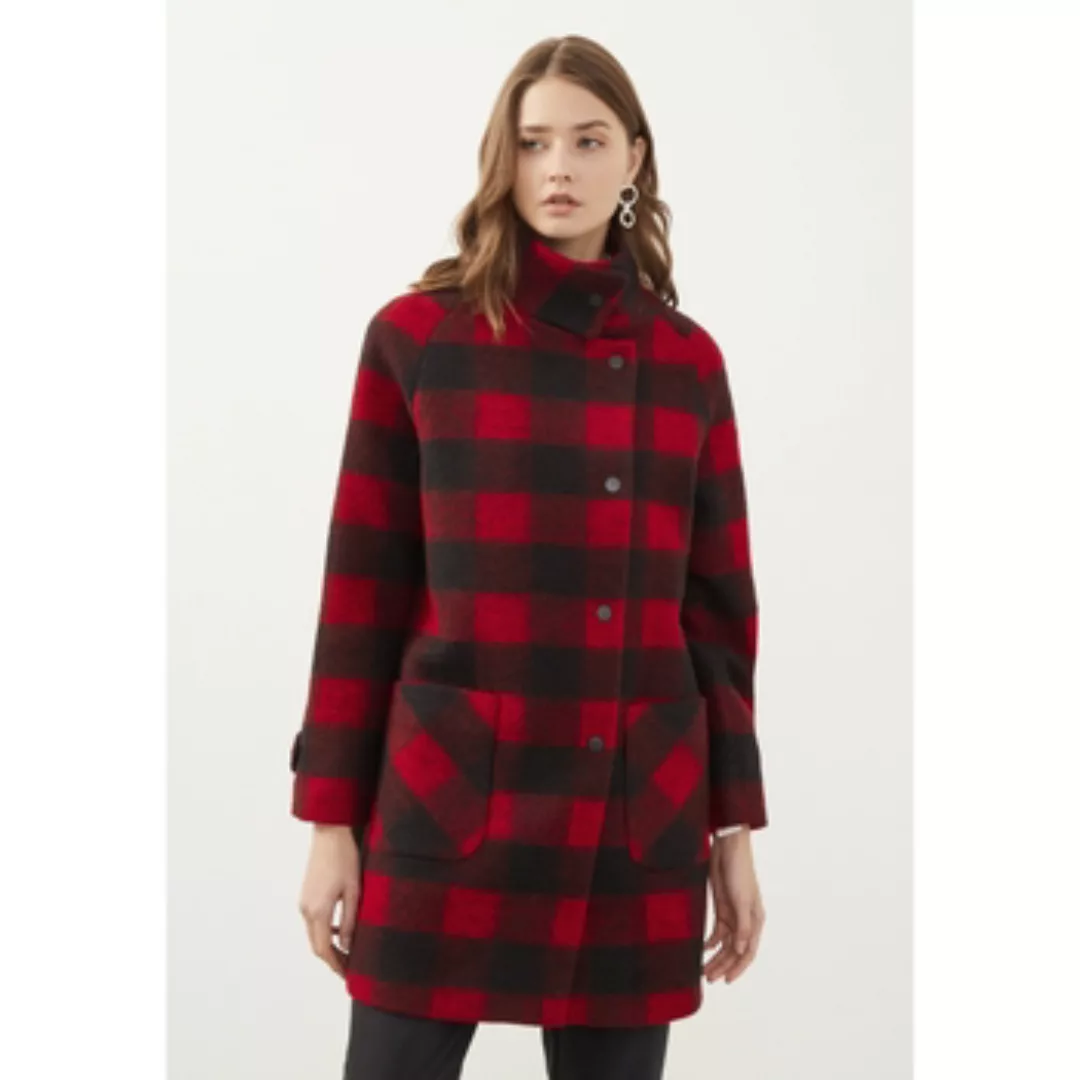 Just Like You  Damenmantel Red and Black Plaid Coat günstig online kaufen