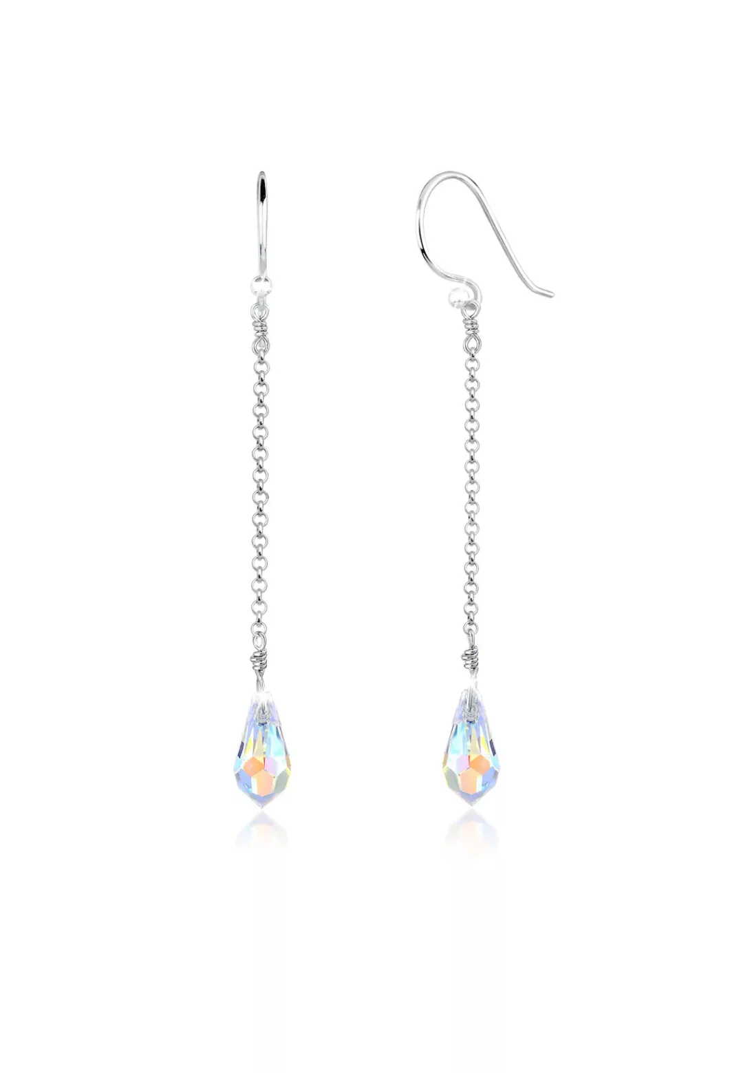 Elli Paar Ohrhänger "Ohrhänger Tropfen Kristalle 925 Silber" günstig online kaufen