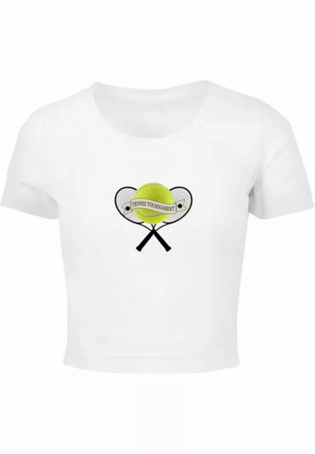 Merchcode T-Shirt Merchcode Damen Ladies Tennis Tournament Cropped Tee (1-t günstig online kaufen