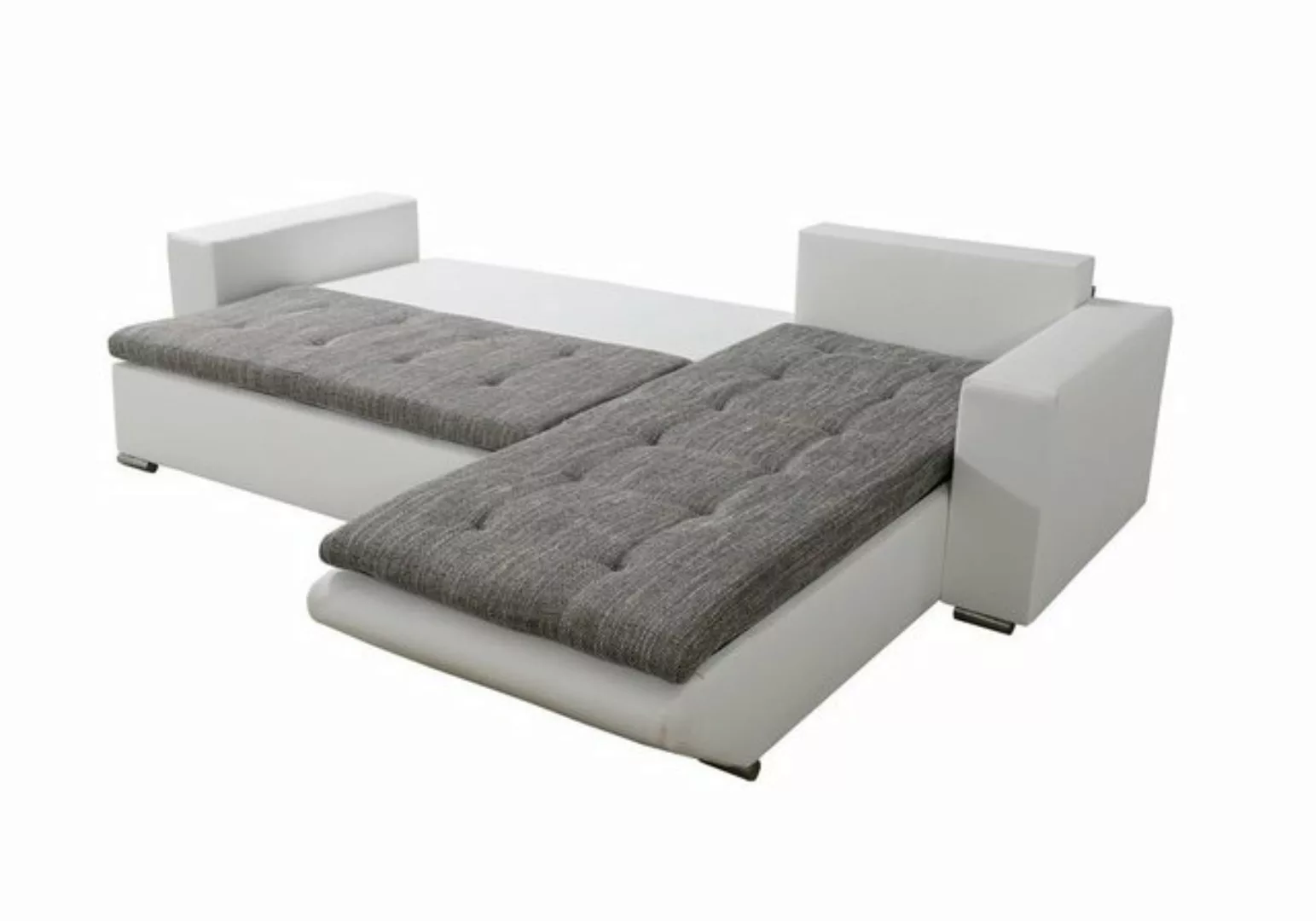 Fun Möbel Ecksofa Ecksofa Sofa NINO mit Schlaffunktion, Inkl. Zierkissen un günstig online kaufen