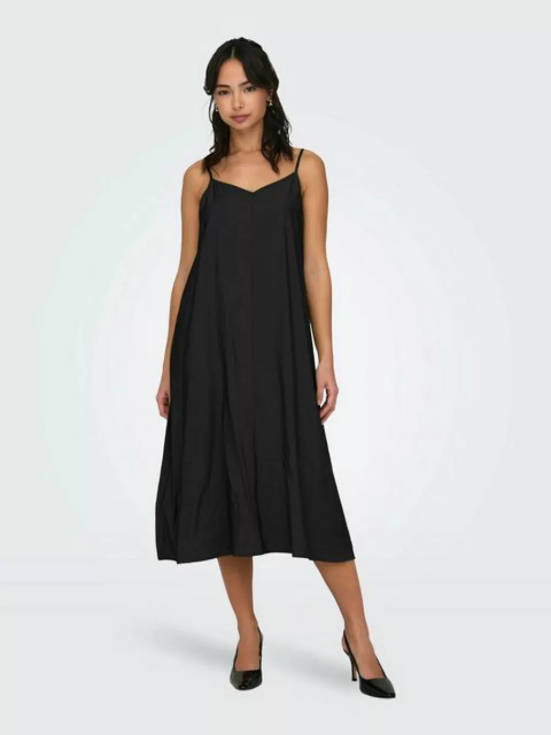 JACQUELINE de YONG Shirtkleid Kleid Midi-Länge V-Ausschnitt Verstellbare Bi günstig online kaufen