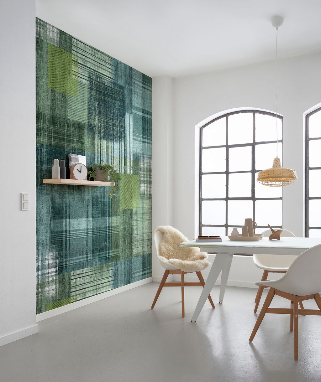 Komar Vliestapete »Digitaldruck Vlies - Patchy Plaid - Größe 200 x 250 cm«, günstig online kaufen