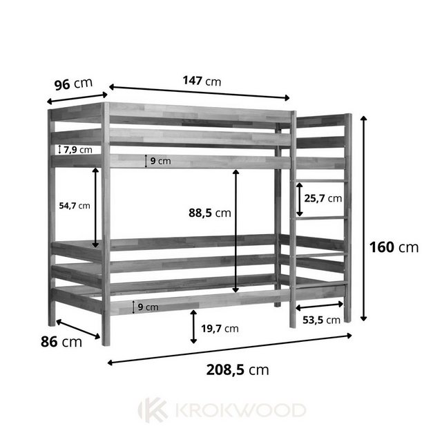 Krok Wood Etagenbett Krok Wood Etagenbett Kinderbett Sydney aus Massivholz günstig online kaufen