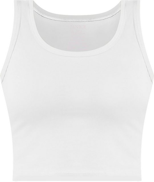 Janice Tanktop Damen crop Top Namlea Kurzes Tanktop aus Baumwolle günstig online kaufen