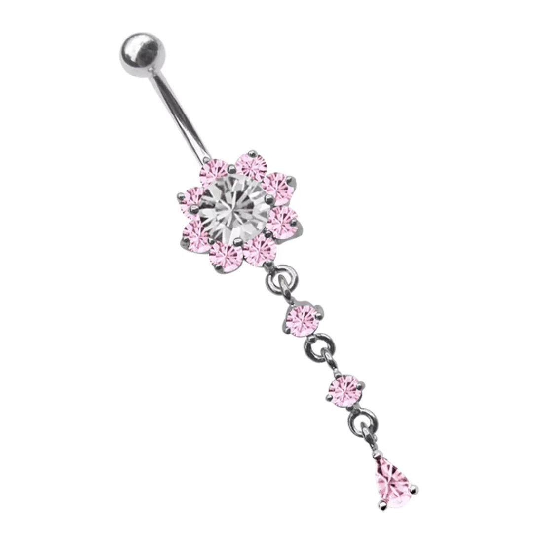 Adelia´s Bauchnabelpiercing "Piercing  Bauchnabelpiercing", Blume mit Hänge günstig online kaufen