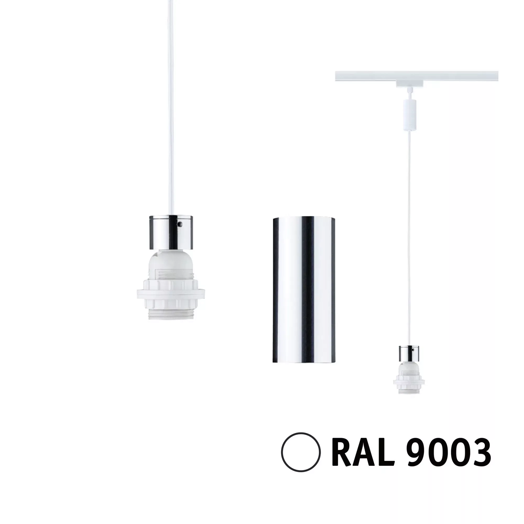 Paulmann Pendelleuchte 2Easy URail Signalweiß 150 cm x 5,8 cm günstig online kaufen