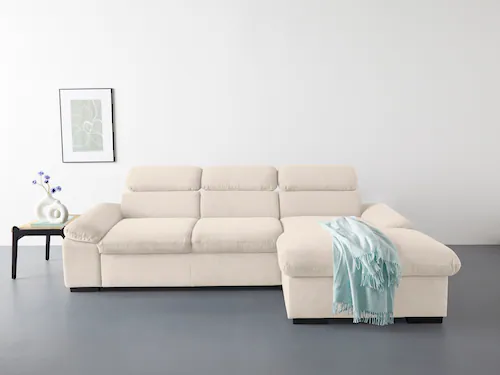 COTTA Ecksofa "Lola L-Form", (Set, mit Hocker), mit Hocker & Kopfteilfunkti günstig online kaufen