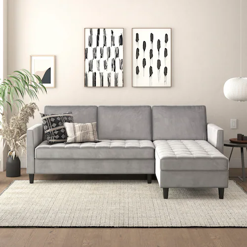 Dorel Home Ecksofa Presley, L-Form, Ecksofa mit Bett-Funktion und Stauraum, günstig online kaufen