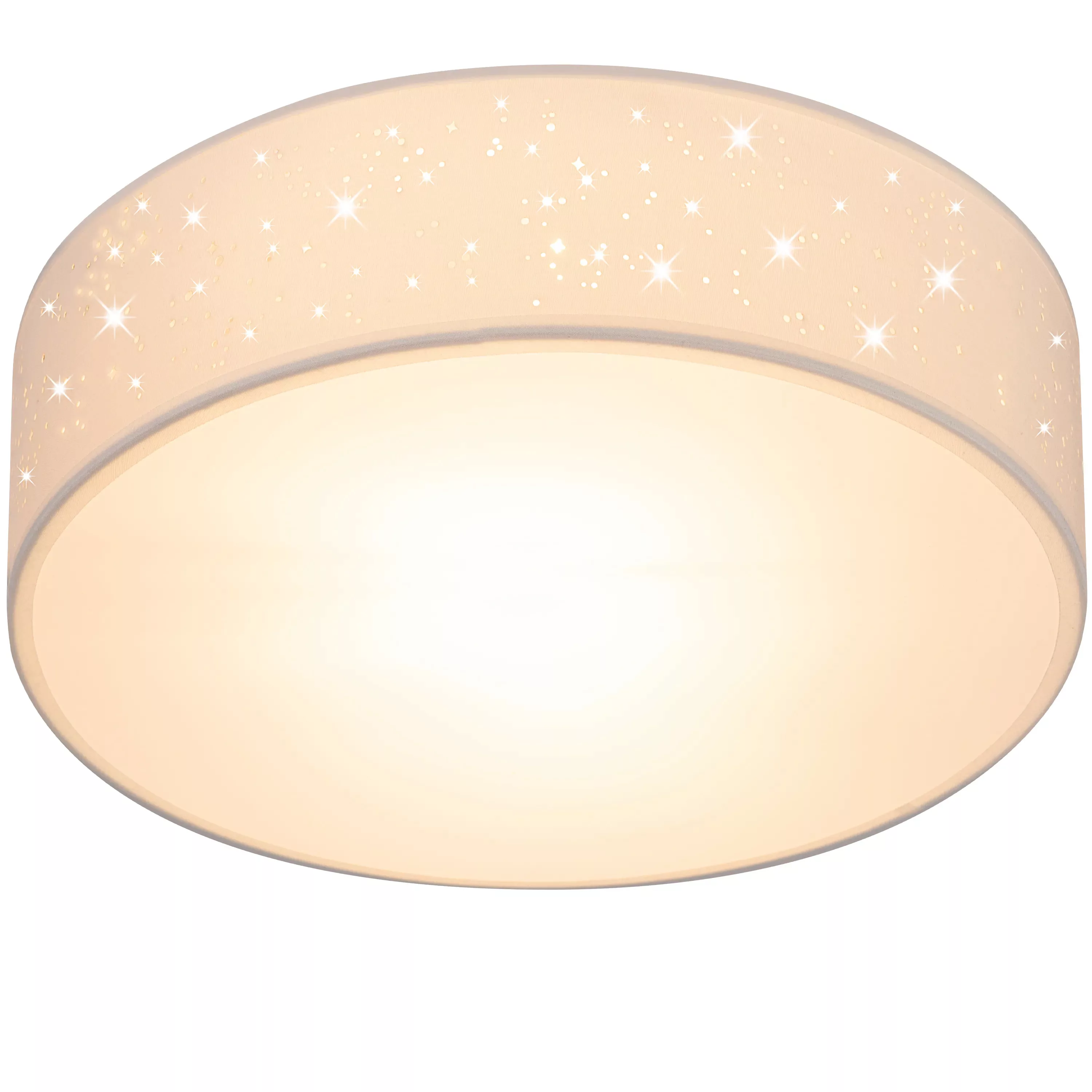 Deckenlampe Weiß Stoff Ø38cm Sternenhimmel günstig online kaufen