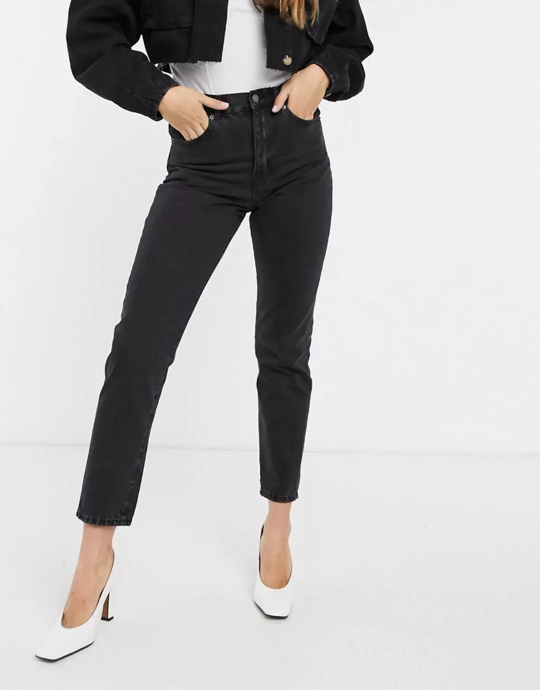 Dr Denim – Nora – Straight Jeans in Schwarz günstig online kaufen