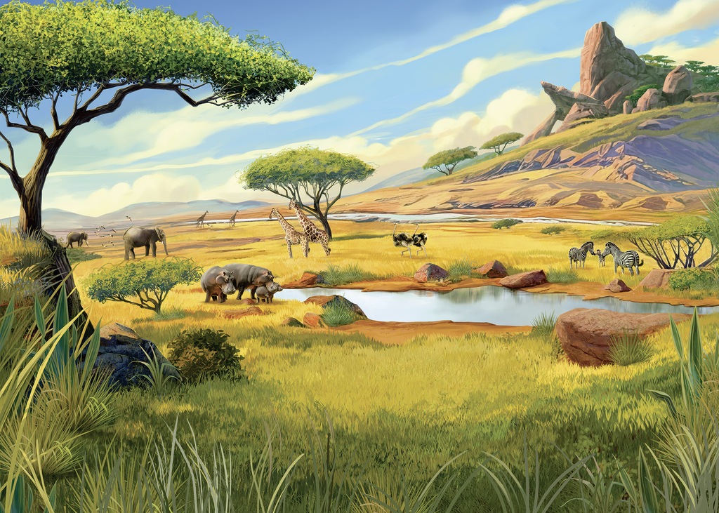 Komar Vlies Fototapete Disney The Lion King Savanna Grün günstig online kaufen