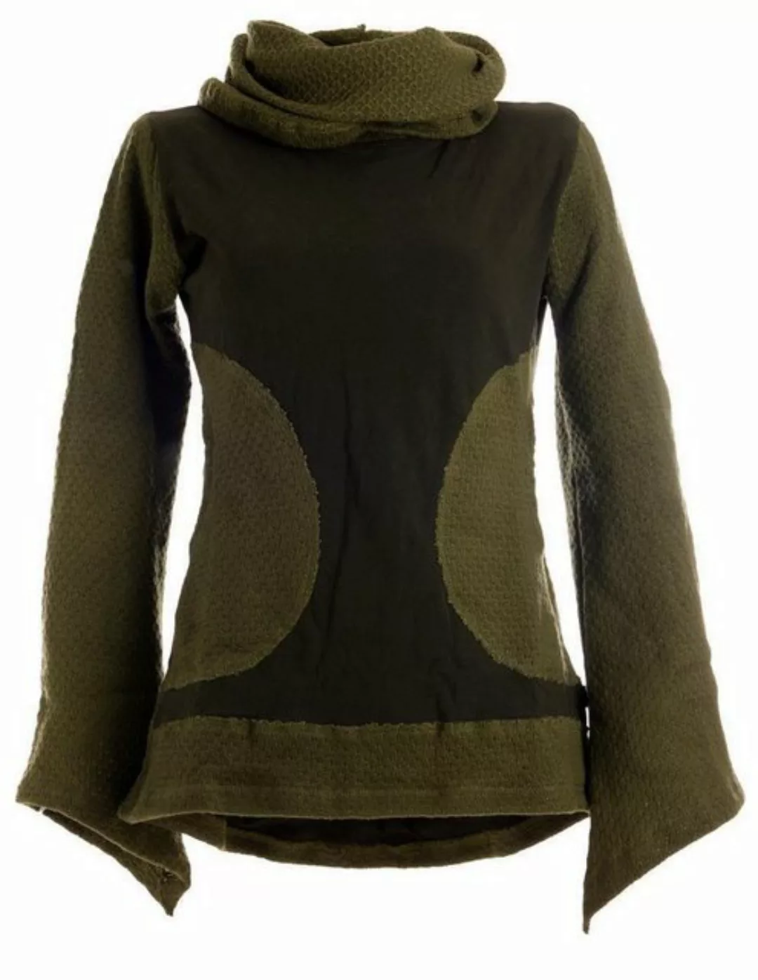 Vishes Sweater Damen Pullover aus Baumwolle mit Schalkragen Elfenshirt, Boh günstig online kaufen