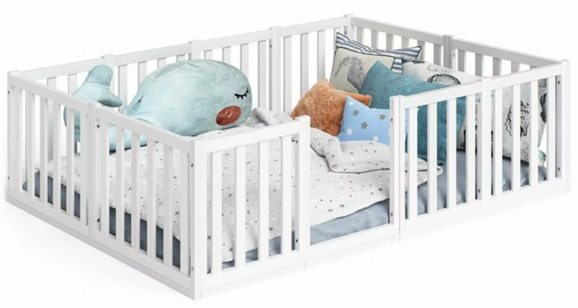 Bellabino Kinderbett Tapi (140x200 cm, weiß, inkl. Lattenrost und extra hoh günstig online kaufen