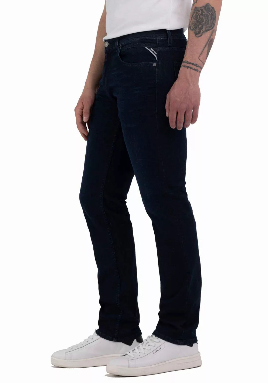 Replay Herren Jeans GROVER Straight Fit - Slim Leg - Blau - Medium Blue Den günstig online kaufen