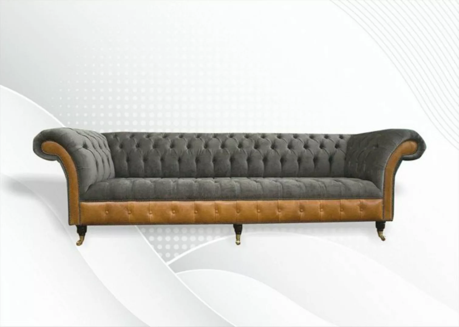 Xlmoebel Sofa XXL Chesterfield-Polster-Sofa im Luxus-Design für 4 Personen günstig online kaufen