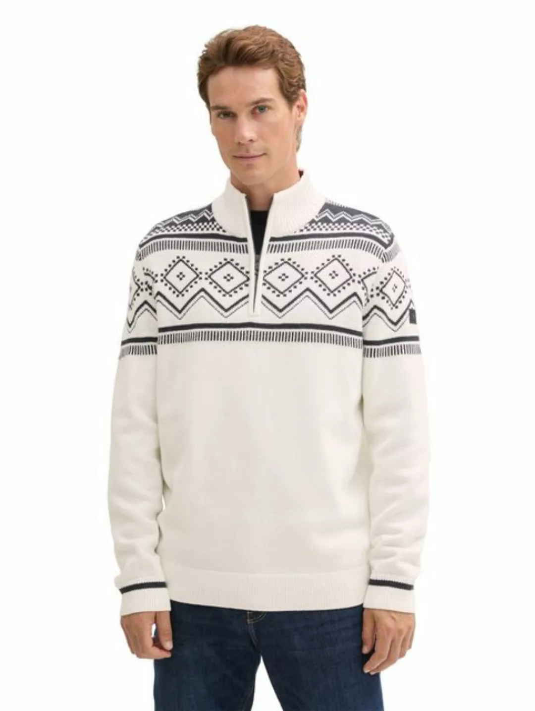 TOM TAILOR Troyer, mit Fair Isle Muster günstig online kaufen