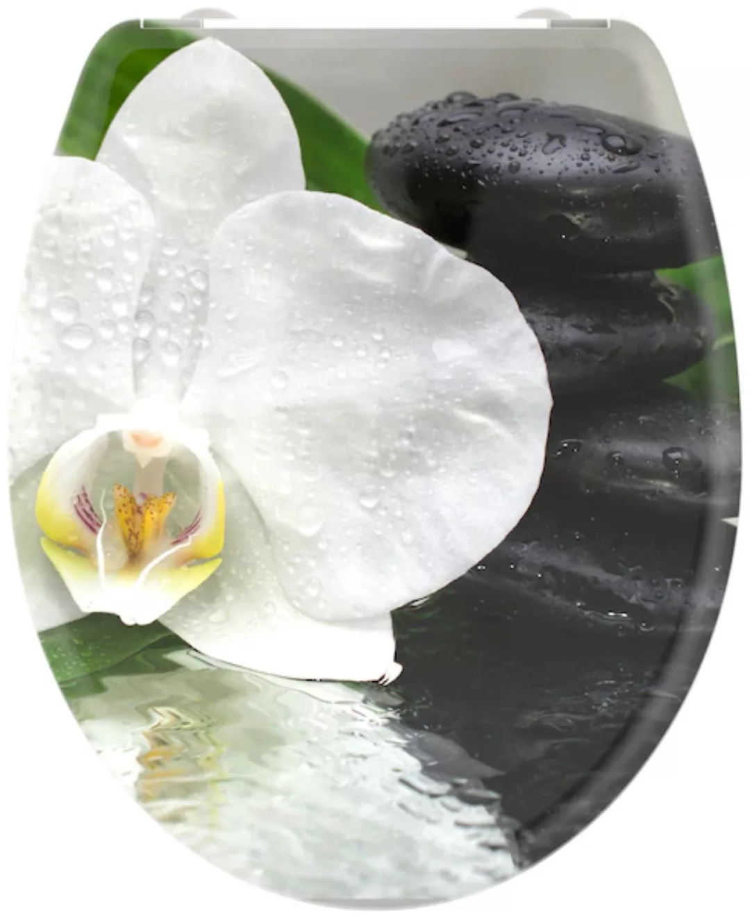welltime WC-Sitz "White Flower", abnehmbar, Absenkautomatik, bruchsicher, k günstig online kaufen