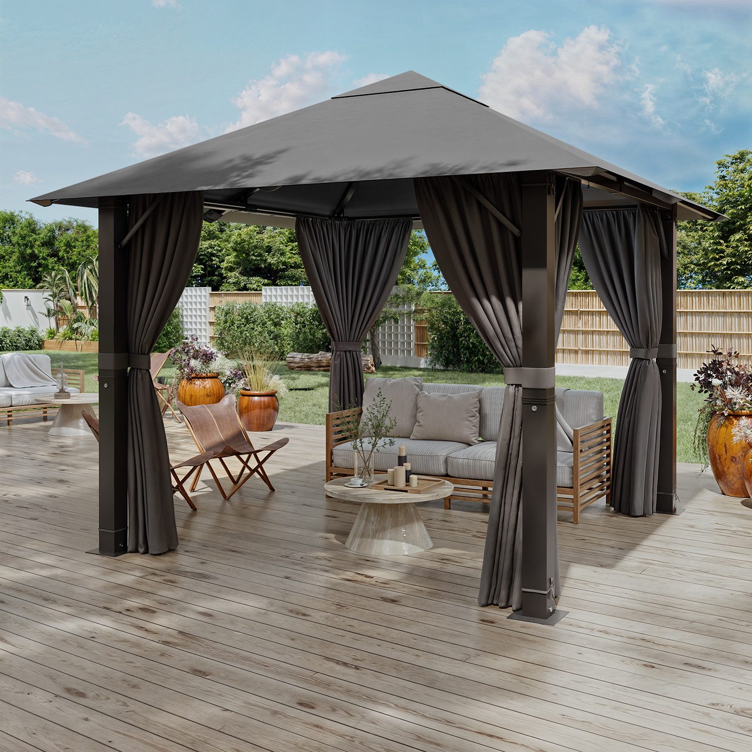 HOMALL Pavillon Gazebo 3*3/3/4M wasserdichtes Gartenzelt günstig online kaufen